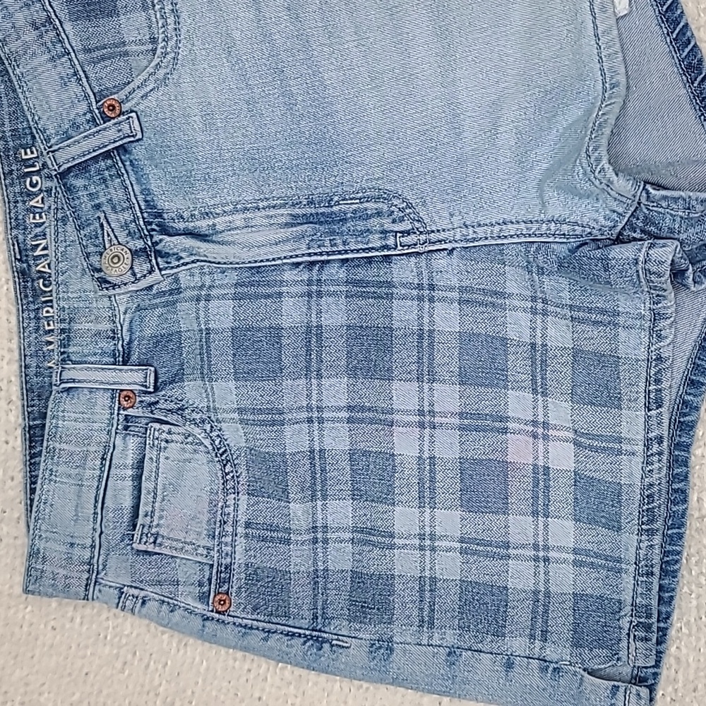 Ae Stretch Plaid Patchwork Crossover Highest Rise… - image 8